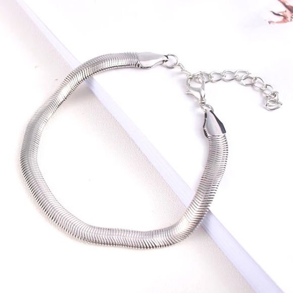 💜10/$25💜NEW Thick Flat Snake Chain Anklet - Picture 6 of 8